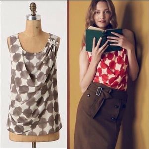 Anthropologie Maeve Silk Quantum Top